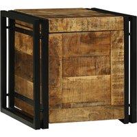 Berkfield Home Storage Box - 40 x 40 x 40 cm, Solid Rough Wood Mango in Brown | Size: 40 x 40 x 40 cm