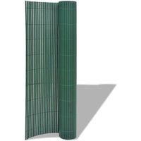 Berkfield Home Double-Sided Garden Fence PVC 90x500 cm Green