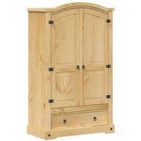 Berkfield Home Wardrobe Corona 101x52x170 cm Solid Wood Pine in Light Tan | Size: 101 x 52 x 170 cm