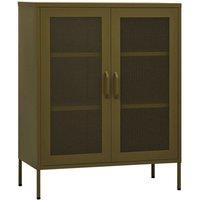 Berkfield Home Storage Cabinet Olive Green 80x35x101.5 cm Steel
