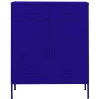 Berkfield Home Storage Cabinet Navy Blue 80x35x101.5 cm Steel