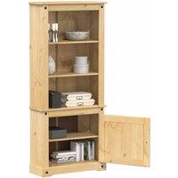 Berkfield Home Highboard Corona 74x38x170 cm Solid Wood Pine in Light Tan | Size: 74 x 38 x 170 cm