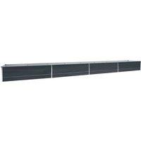 Berkfield Home Garden Raised Bed Galvanised Steel 600x80x45 cm Anthracite in Charcoal | Size: 600 x 80 x 45 cm