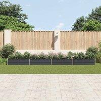 Berkfield Home Garden Raised Bed Galvanised Steel 600x80x45 cm Anthracite in Charcoal | Size: 600 x 80 x 45 cm