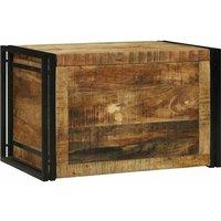 Berkfield Home Storage Box - 80 x 50 x 50 cm, Solid Rough Wood Mango in Brown | Size: 80 x 50 x 50 cm