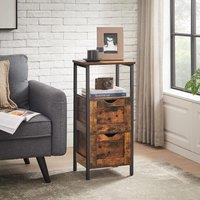 VASAGLE Freestanding Bathroom Floor Cabinet for Compact Storage in Brown