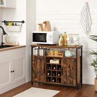 VASAGLE Sideboard Buffet Organising Cabinet 2-Door Cupboard Dining Room in Brown