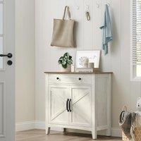 VASAGLE Sideboard Cabinet with Drawer Doors & Adjustable Shelf in Off-White