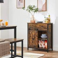VASAGLE Storage Cabinet Sideboard TV Cabinet Drawer Sliding Door Industrial in Brown