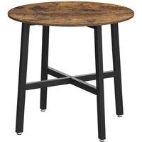 SPETLEK Dining Table Round Kitchen Table in Brown