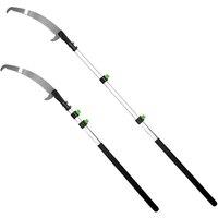 SPETLEK 2.5 Metre Extending Telescopic Tree Saw Pruner in Silver