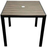 NESTLUNE Outdoor Garden Table, Outdoor Dining Table, 80 cm square in Brown | Size: 100 cm x 15 cm