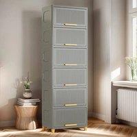 SPETLEK Large Storage Drawer Unit Tower Plastic Organizer in Grey | Size: 100 cm x 60 cm
