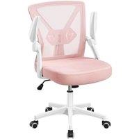 KORVIXA Mesh Office Chair with Adjustable Arms & Height in Pale Pink | Size: 0.6m2