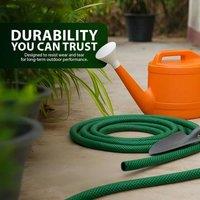 FLAVORA 30m HEAVY DUTY REINFORCED BRAIDED PVC WATERING HOSEPIPE REEL GREEN | Size: 100g