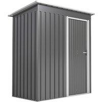 SPETLEK 5x3ft Grey Garden Storage Shed Sliding Door Sloped Roof | Size: 100 cm x 100 cm