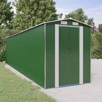Berkfield Home Garden Shed Green 192x772x223 cm Galvanised Steel | Size: 192 x 772 x 223 cm