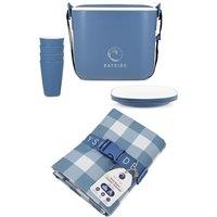 Bayside Blue Pool 5L Cool Box & Picnic Blanket Set
