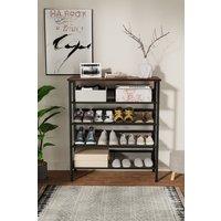 5Tier MeshShelf Shoe Rack in Black