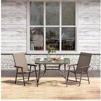 Living and Home Nabu 2 Seater Dining Bistro Set in Brown