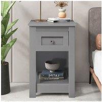Living and Home One Drawer Small Side Table in Grey