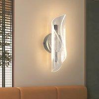 Pheashine LED Wall Sconce, 16W 3-Color Changing, 3000-6500K, 28cm Bedroom Light in Silver