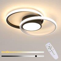 Pheashine Dimmable Double Ring LED Ceiling Light 40W Remote Control 220V Lamp