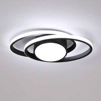 Pheashine Black Oval Ring LED Ceiling Light, 39W 6500K Cool White, 38.518cm