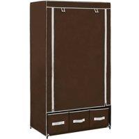 Berkfield Home Wardrobe Brown 87x49x159 cm Fabric | Size: 87 x 49 x 159 cm