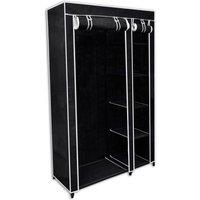 Berkfield Home Folding Wardrobe Black 110x45x175 cm | Size: 110 x 45 x 175 cm