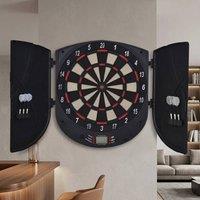 STILVORA Electronic Dartboard Set with 26 Games & 6 Darts in Black