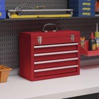 STILVORA Tool Box with Drawers & Top Storage in Red