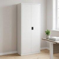 STILVORA Lockable Filing Cabinet with Adjustable Shelves in Light Grey