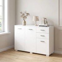 STILVORA Sideboard with 2 Drawers & 3 Doors in White