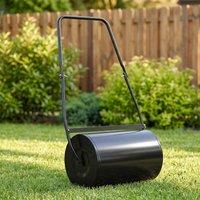 STILVORA Garden Lawn Roller with U-Shaped Handle in Black