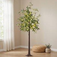 STILVORA 180cm Artificial Olive Tree with 300 LED Lights in Green
