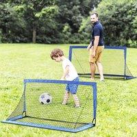 STILVORA Set of 2 Football Goal Nets 6 x 3 ft with Carry Bag in Blue