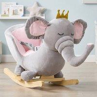 STILVORA Elephant Rocking Horse with Sound in Grey