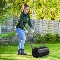 STILVORA Garden Lawn Roller with U-Shaped Handle in Black