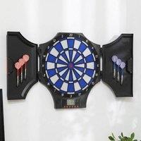 STILVORA Electronic Dartboard with LCD Display & Side Doors in Black