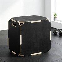 STILVORA Plyo Box with 3 Height Adjustments in Black