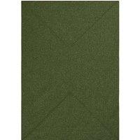 THE RUGS Indoor Outdoor Trenzado Rug Polypropylene Bordered Plain Design in Green | Size: 80 cm x 200 cm