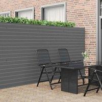 Berkfield Home Garden Fence Double-Sided Grey 1.8x5 m PVC