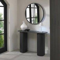 OHS Madison Console Table Ribbed Engineered Wood Entryway Display Desk in Charcoal