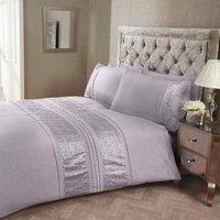 Rapport Home Aurora Polycotton Duvet Cover Set With Pillowcase in Purple | Size: Super King