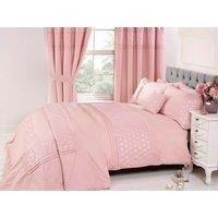 Rapport Home Everdean Polycotton Duvet Cover Set With Pillowcase in Pink | Size: King