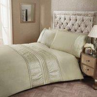 Rapport Home Aurora Polycotton Duvet Cover Set With Pillowcase in Gold | Size: Super King