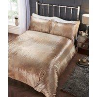 Rapport Home Tiffany Duvet Cover Set with Pillowcase in Gold | Size: Double