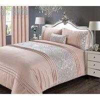 Rapport Home Charleston Polycotton Duvet Cover Set with Pillowcase in Dusty Pink | Size: King