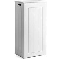 Christow White Laundry Box Wooden Bathroom Storage Basket Linen Clothes Cabinet